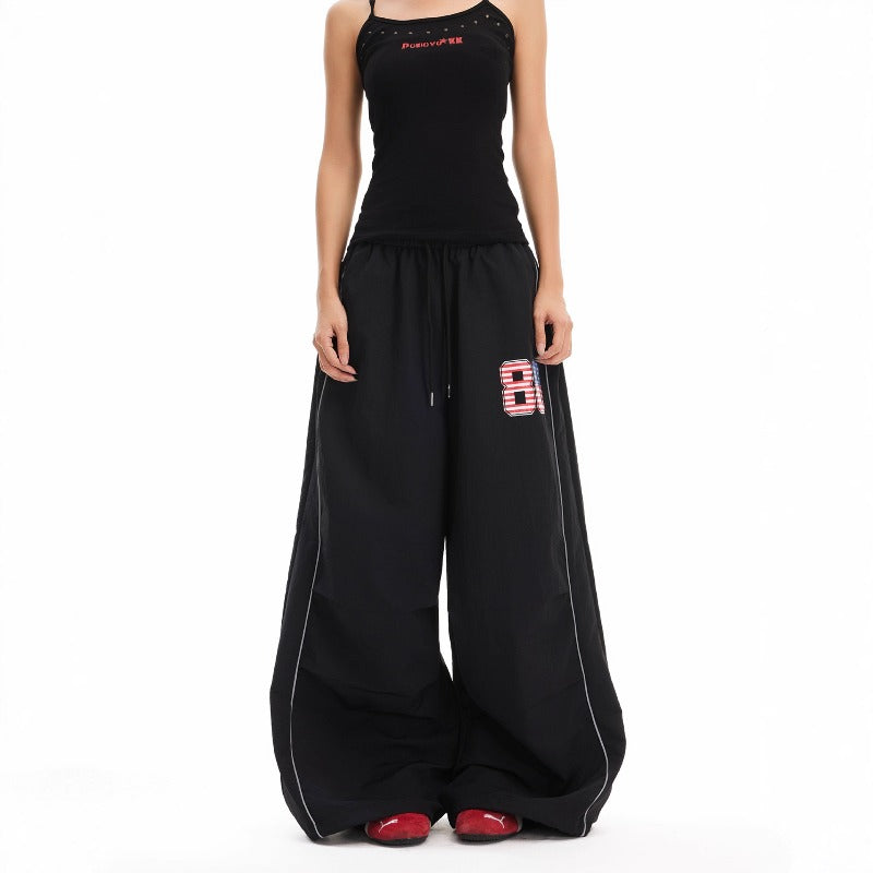 Women casual pant flag digital printingloose