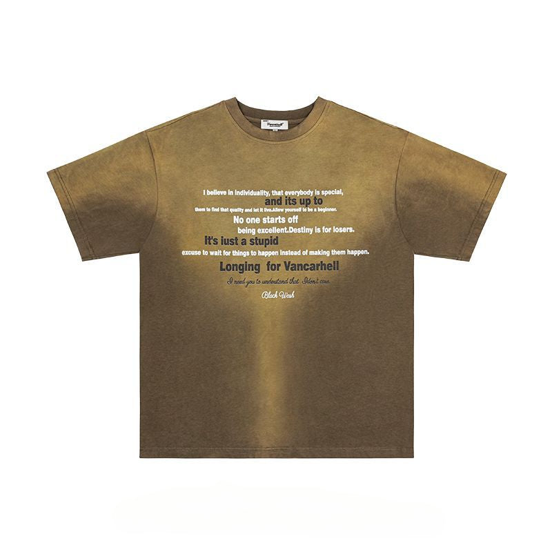 Mens T Shirts Do Old Gradual Change Color Short Sleeves