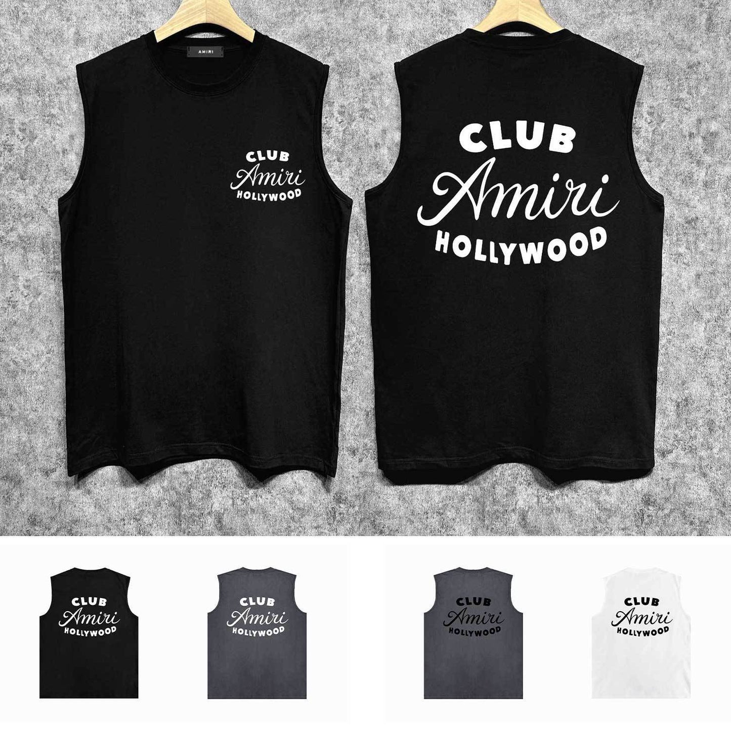 Amiri tank top hollywood club printing