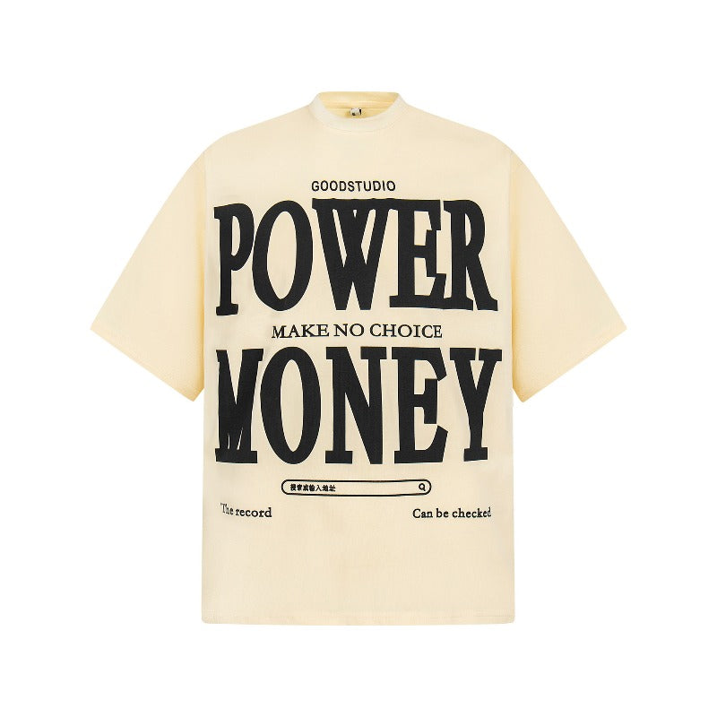 Men's t-shirts: american street style, unisex retro creative letter graphic design, men's loose fit premium heavyweight short sleeve tee