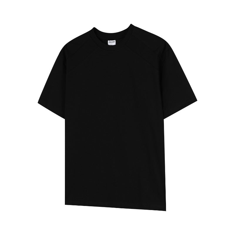 Men's t-shirts: american retro couple street style solid color base layer tee - versatile design, men's loose fit crew neck short sleeve t-shirt