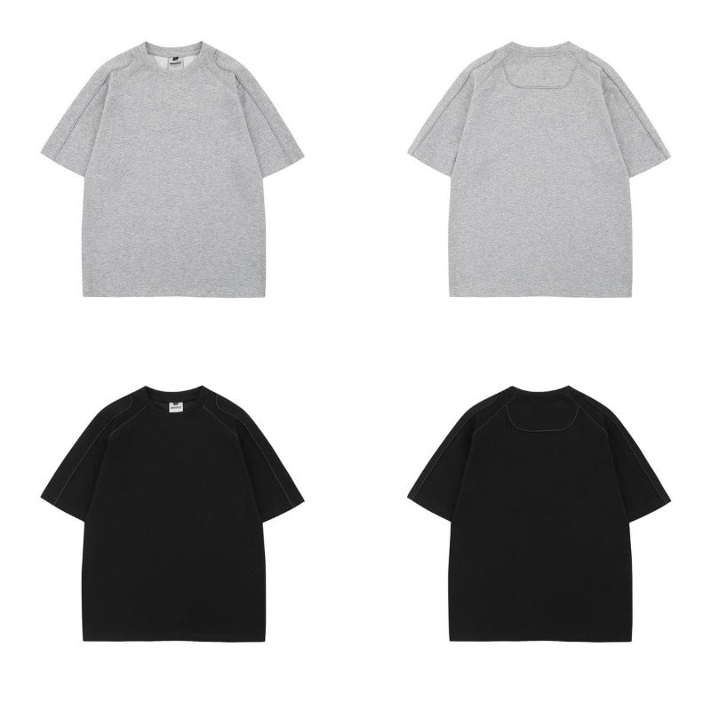Men t shirts american neutralsummer street trendyclassy sense deconstructed design loose men's mamba cotton fitted short sleeve t-shirt