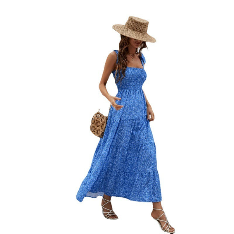 Women's dress - in-house photography - spring versatile european & american style - socialite & spicy girl - tie-up bandeau cami dress