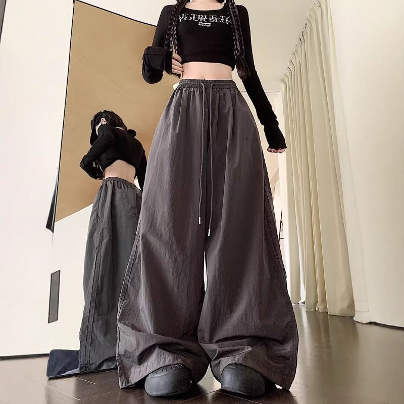 Women casual pant retro quick-drying loose