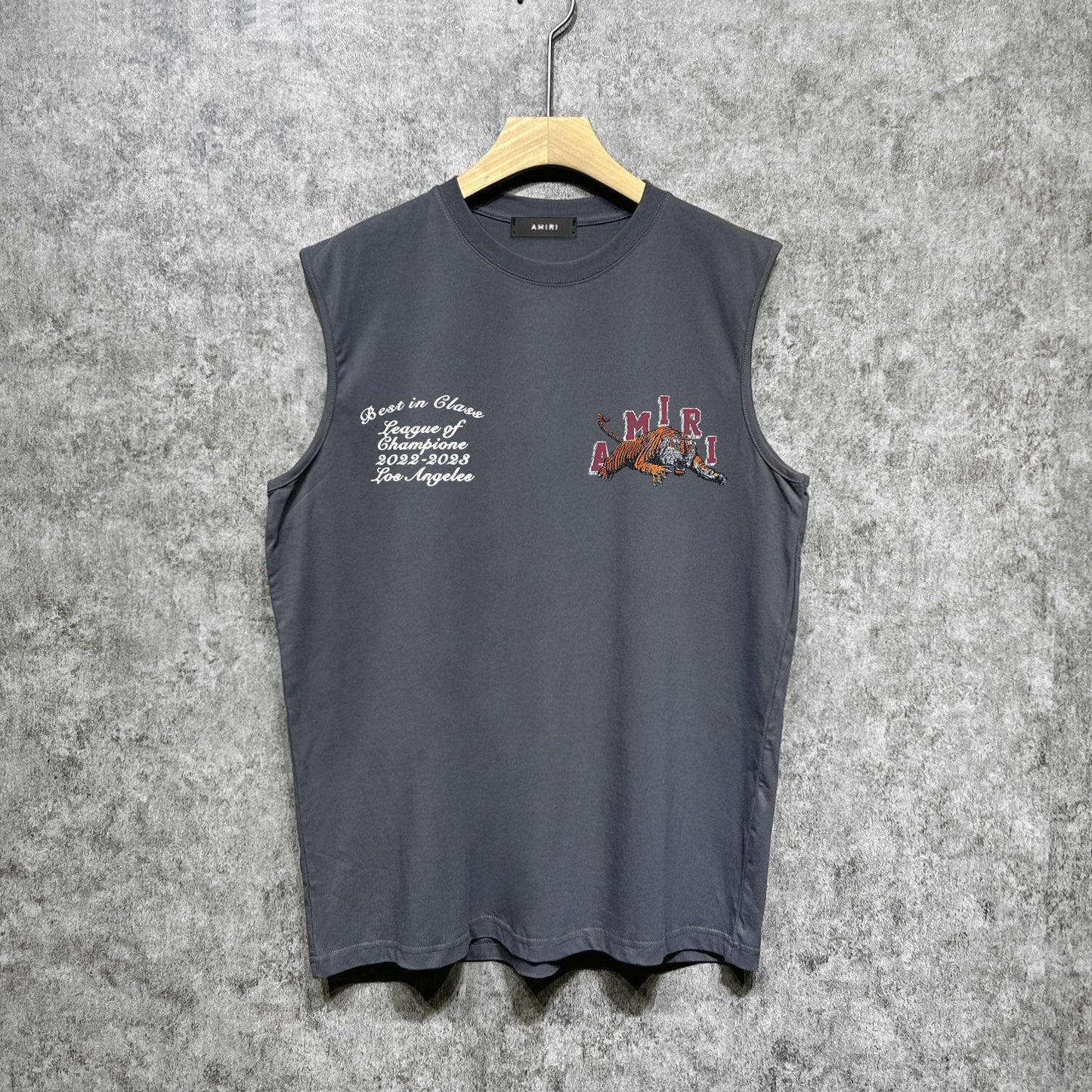 Amiri tank top letter tiger print