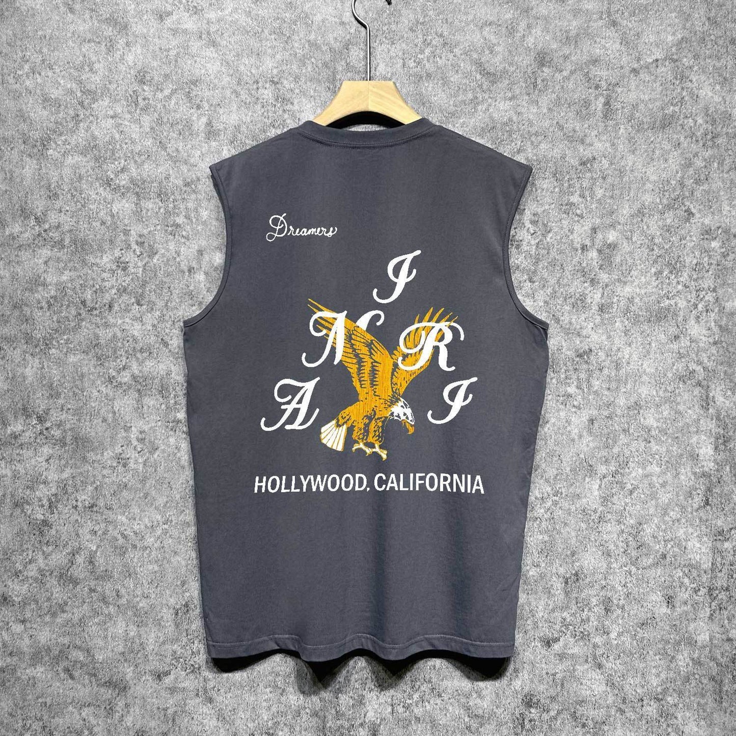 Amiri tank top hollywood eagle printing
