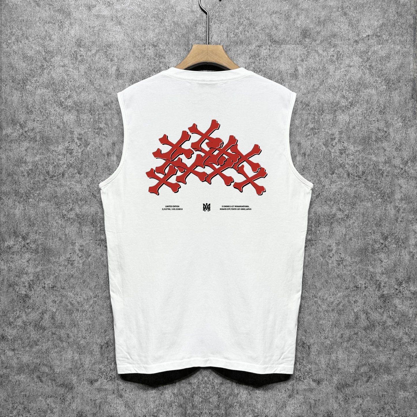 Amiri tank top tokyo bones print