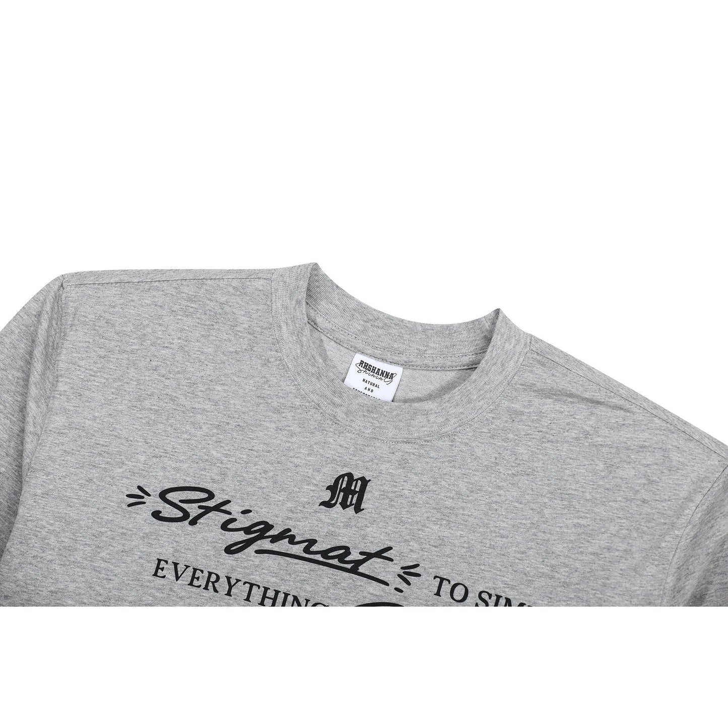 Men t shirts retrocasualletter round neck short sleeve