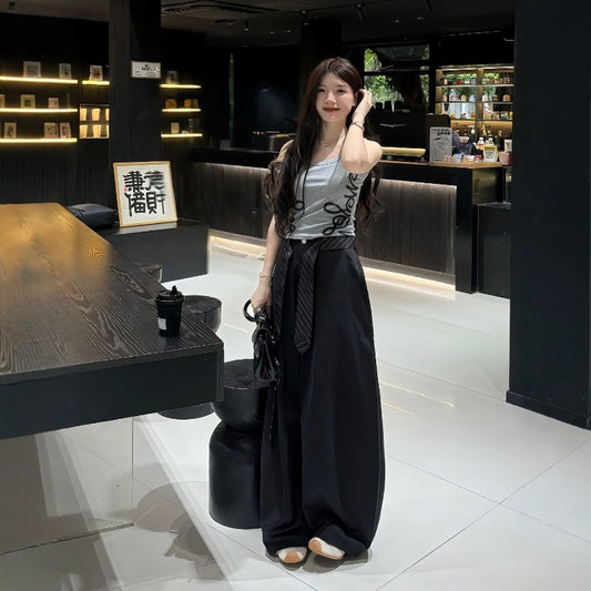 Women casual pants [free belt] summer women's casual pants