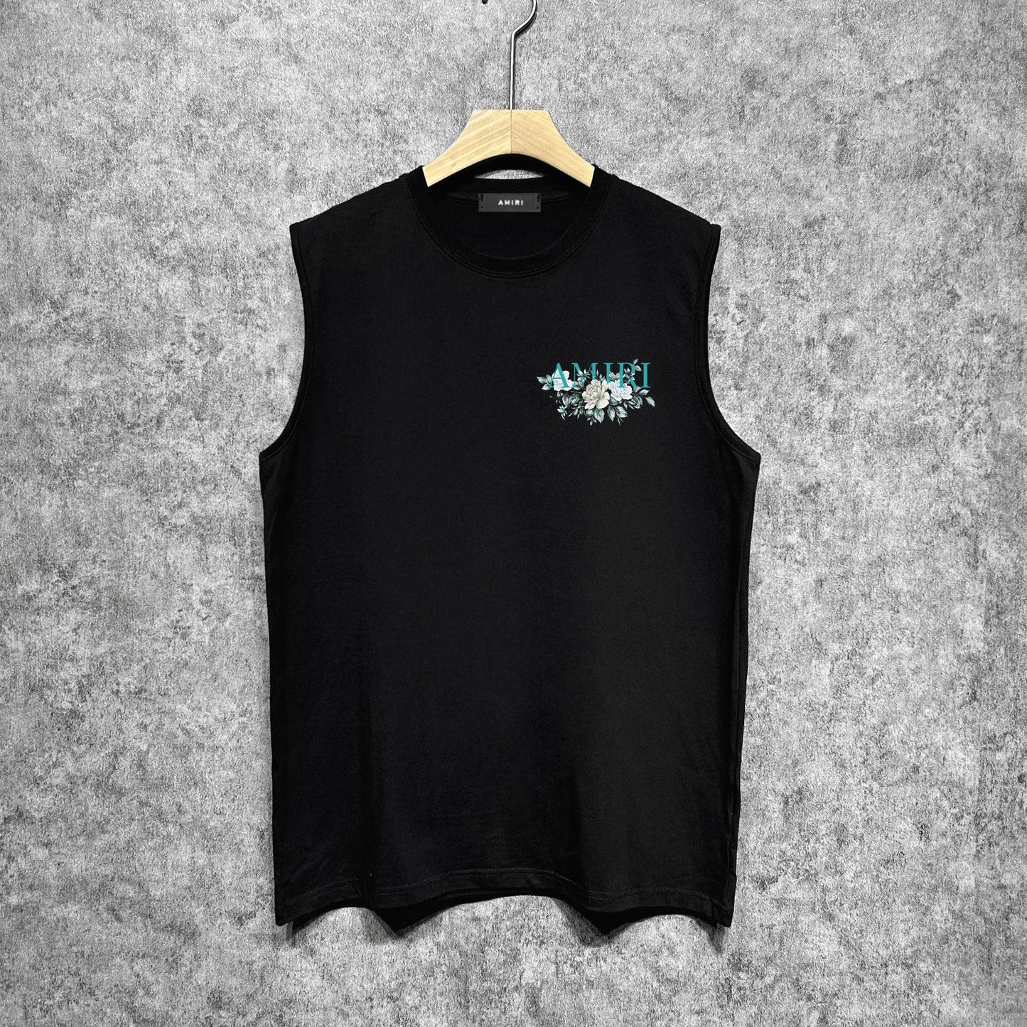 Amiri tank top camellia printing