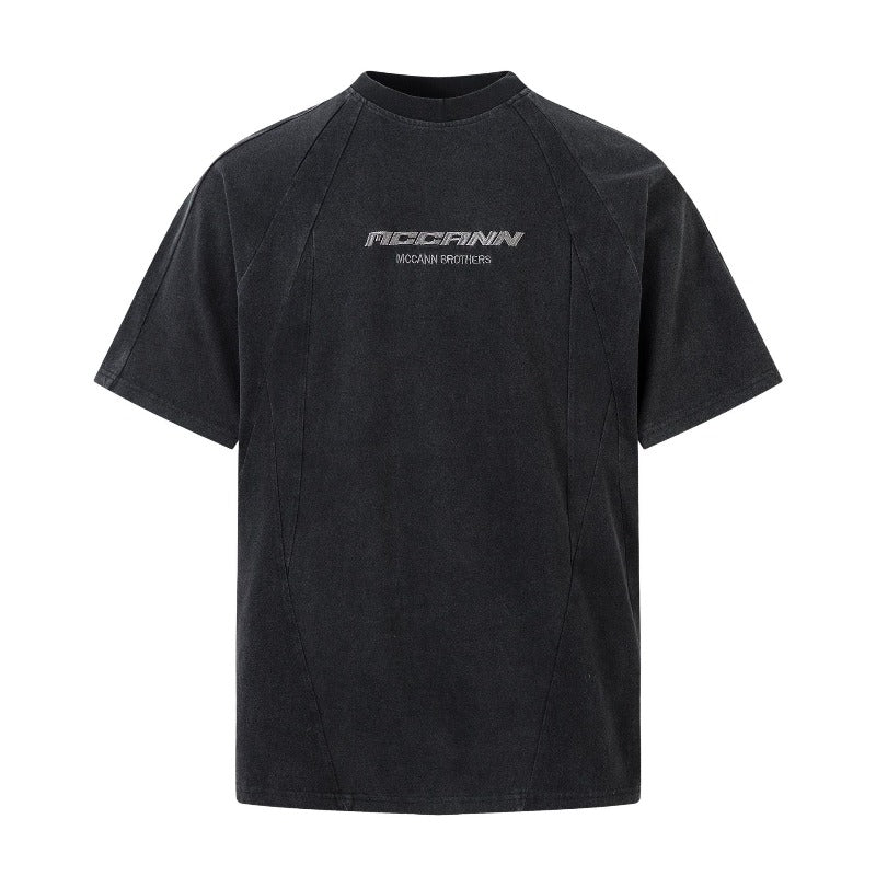 Men's t-shirts: american streetwear summer washed & distressed deconstructed design, premium unisex short-sleeve tee