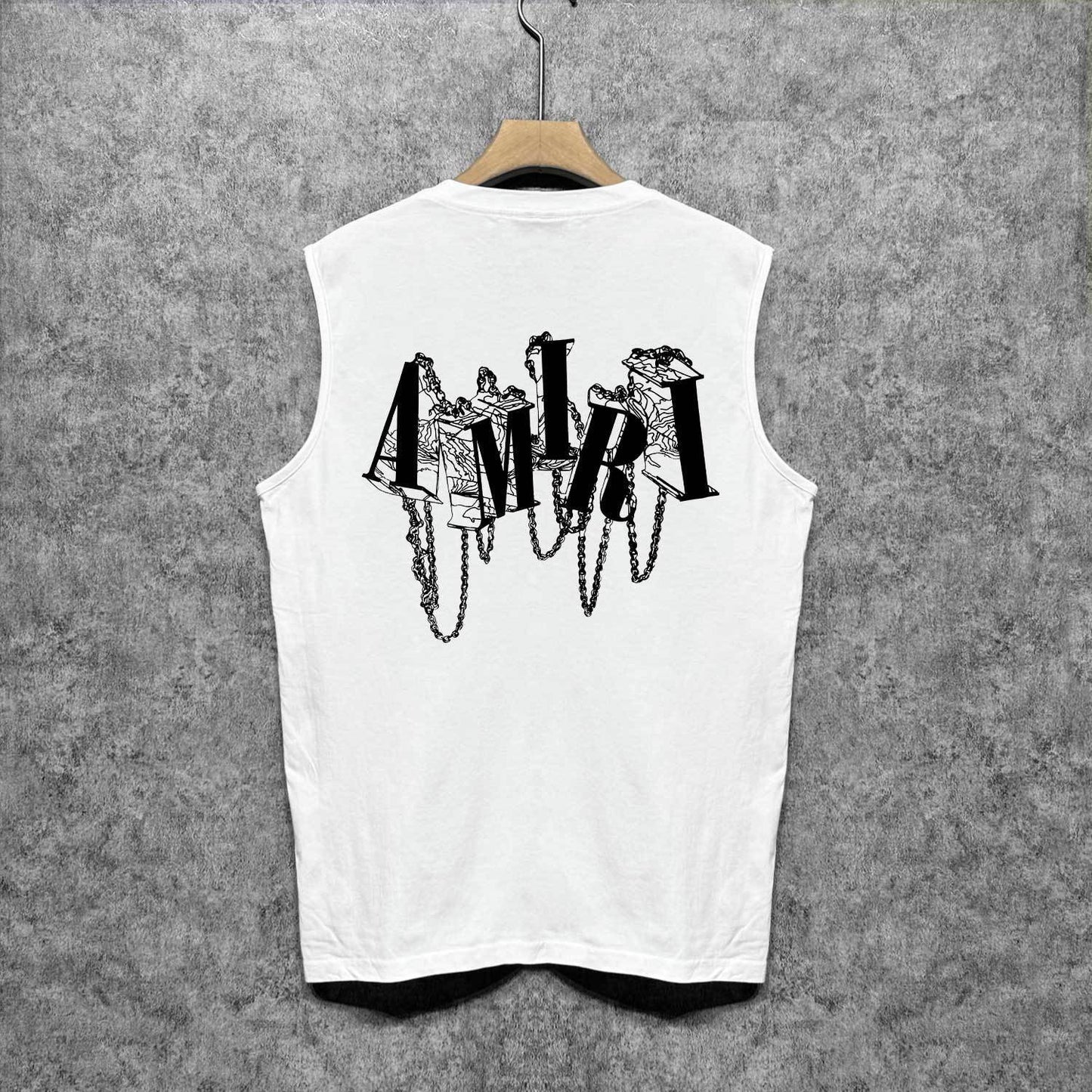 Amiri tank top chain letter printing