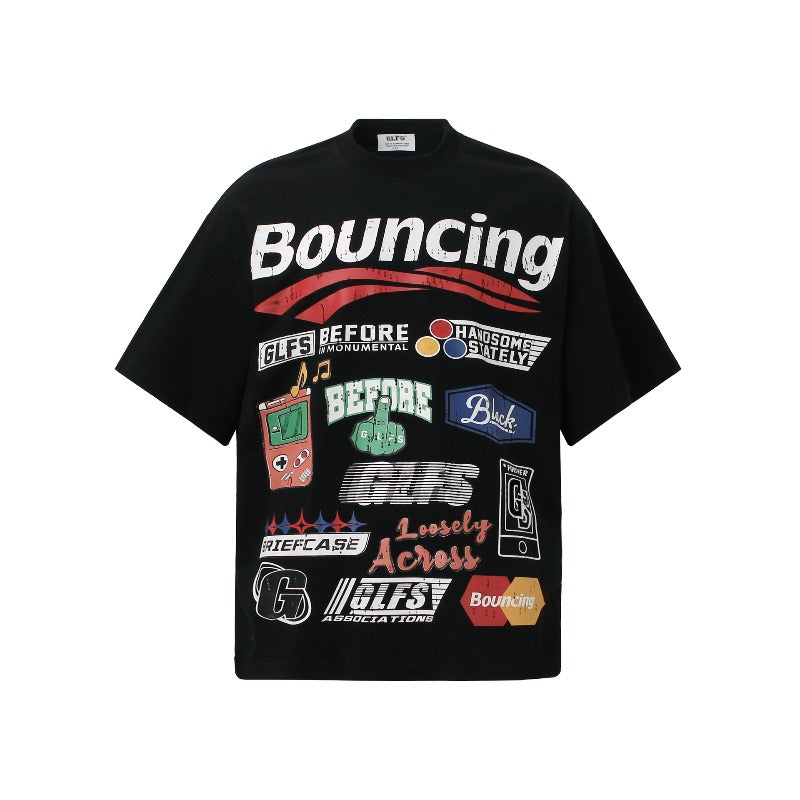 Men's t-shirts: american street style, summer, unisex, retro, fun graphic, high-end design, men's loose fit short sleeve t-shirt