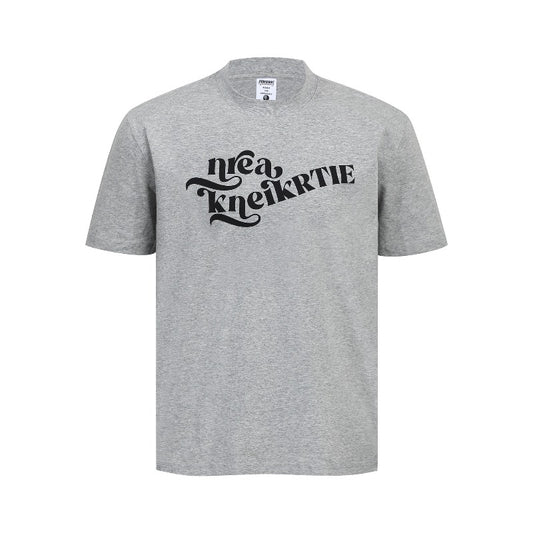 Men's t-shirts: american high street retro couple style streetwear letter print design, men's crew neck slim fit short sleeve t-shirt