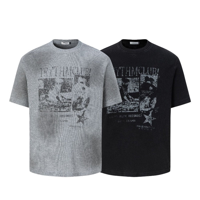 Men t shirts summer dirty color pattern design