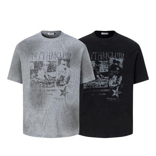 Men t shirts summer dirty color pattern design
