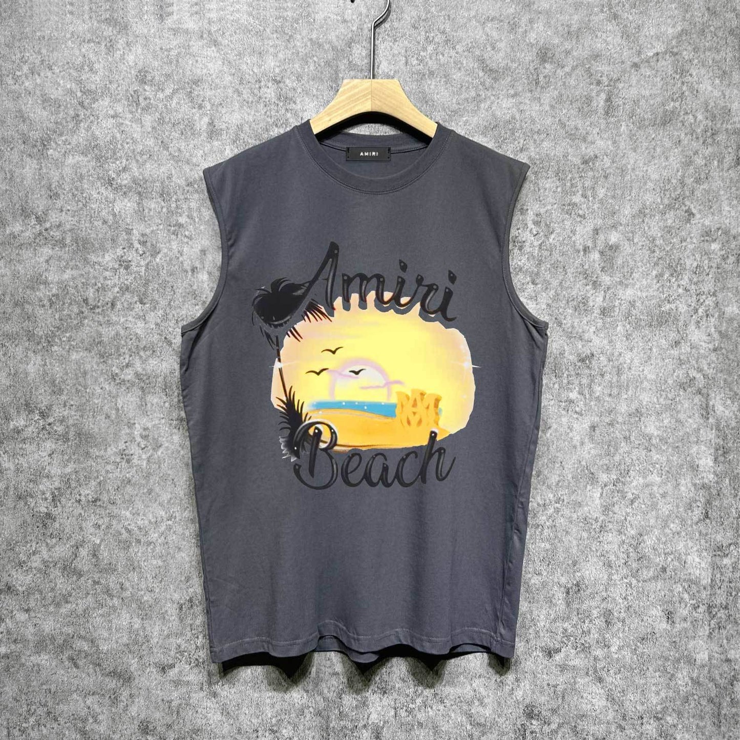 Amiri tank top colorful dusk print