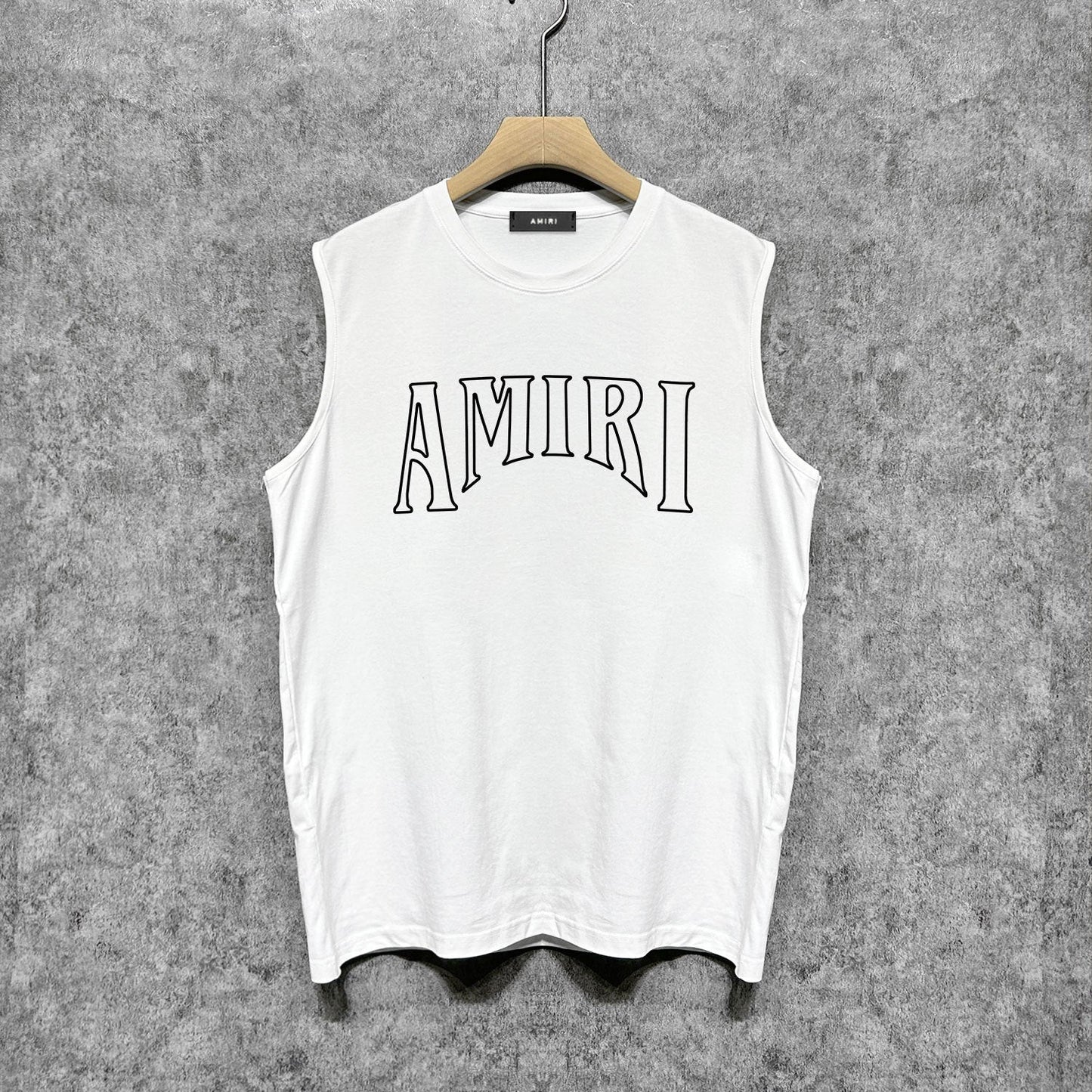 Amiri tank top cut out sun portrait printing