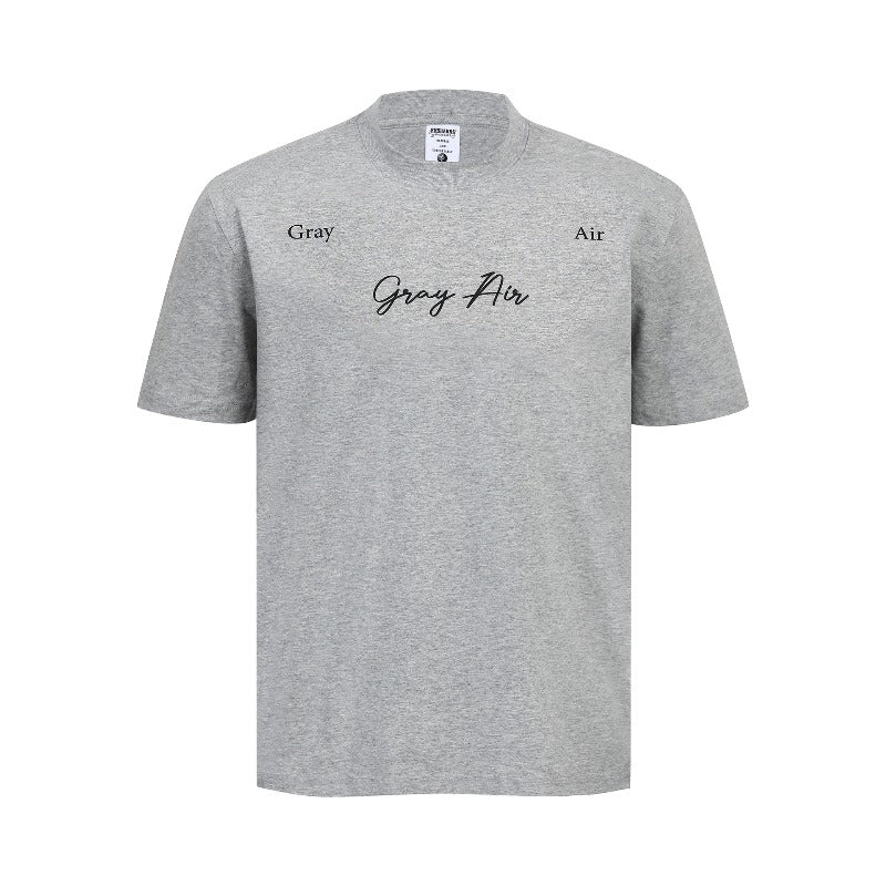 Men's t-shirts: american retro couple style streetwear deconstructed letter print design, men's crew neck slim fit short sleeve t-shirt