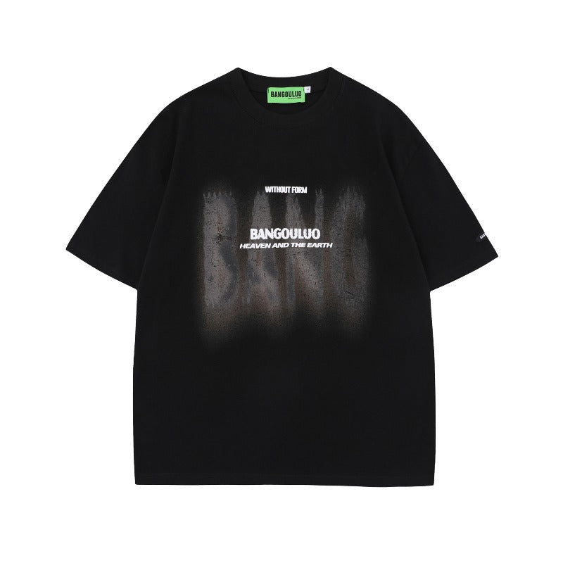 Men t shirts mankun spring american fashionable brand high street logo phantom design rock handsome loose short-sleeved t-shirt