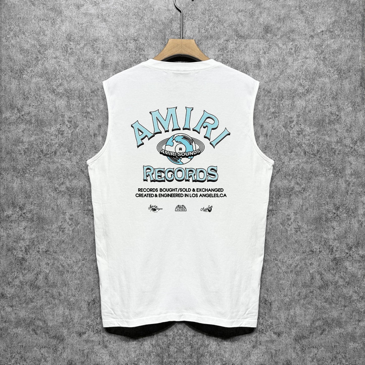 Amiri tank top earth letter printing