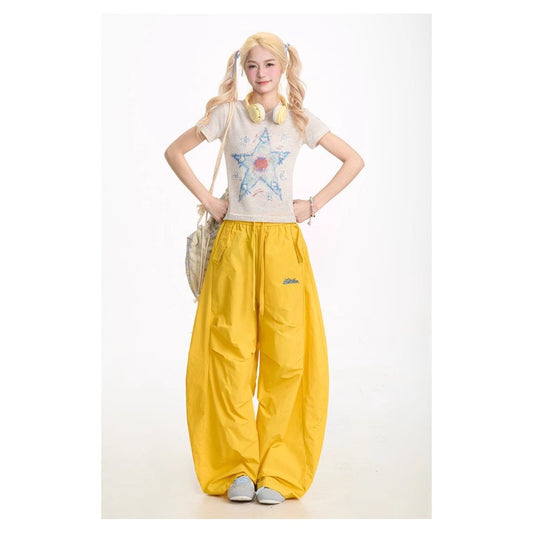 Women casual pant pleated loose