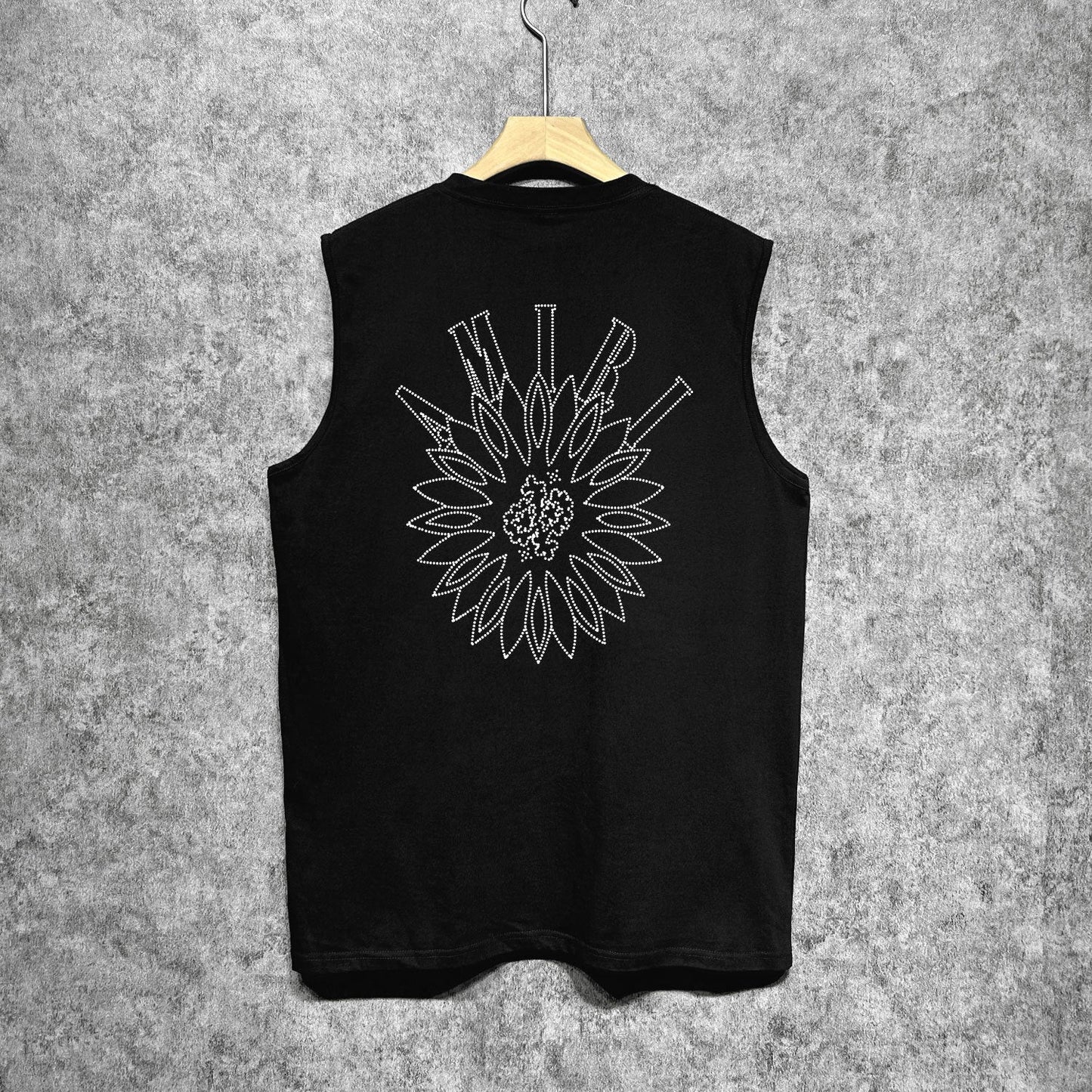 Amiri tank top dotted lotus printing