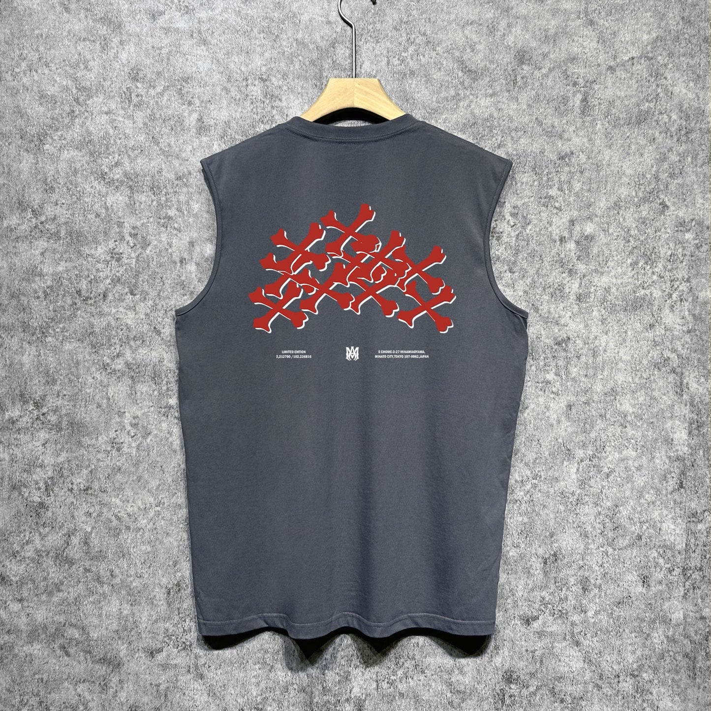 Amiri tank top tokyo bones print
