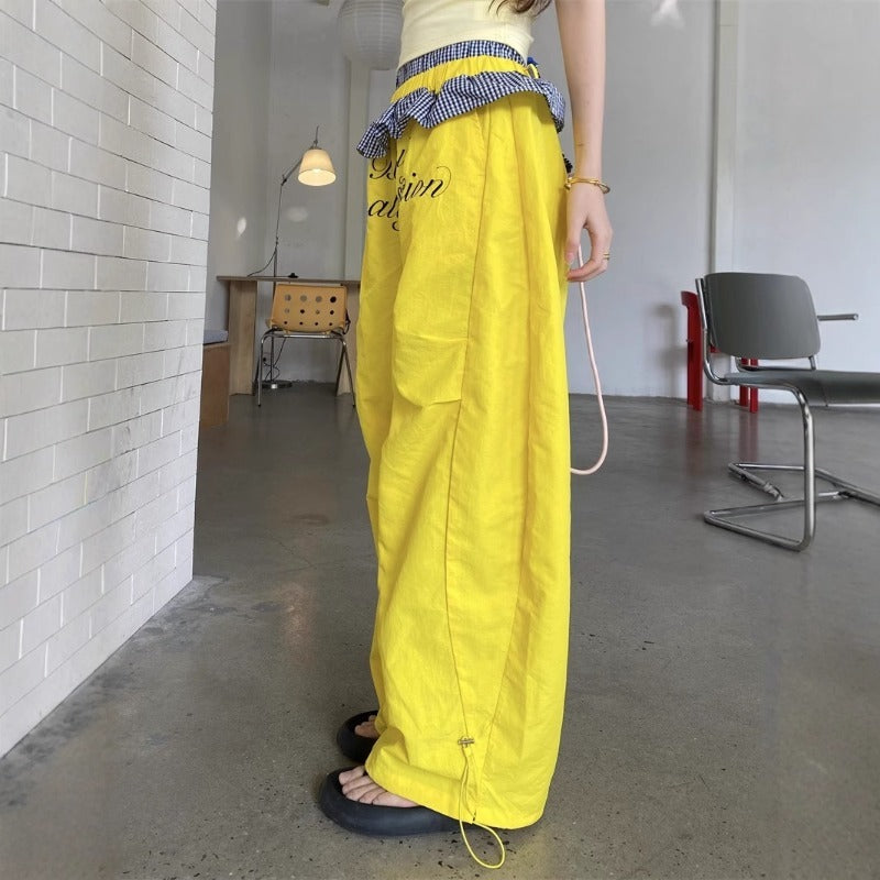 Women casual pant lace patchworksummerloose