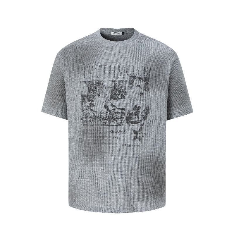 Men t shirts summer dirty color pattern design