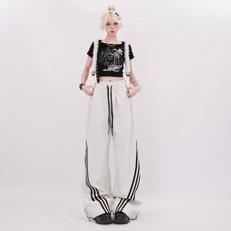 Women casual pant summerretroloose drawstring elastic