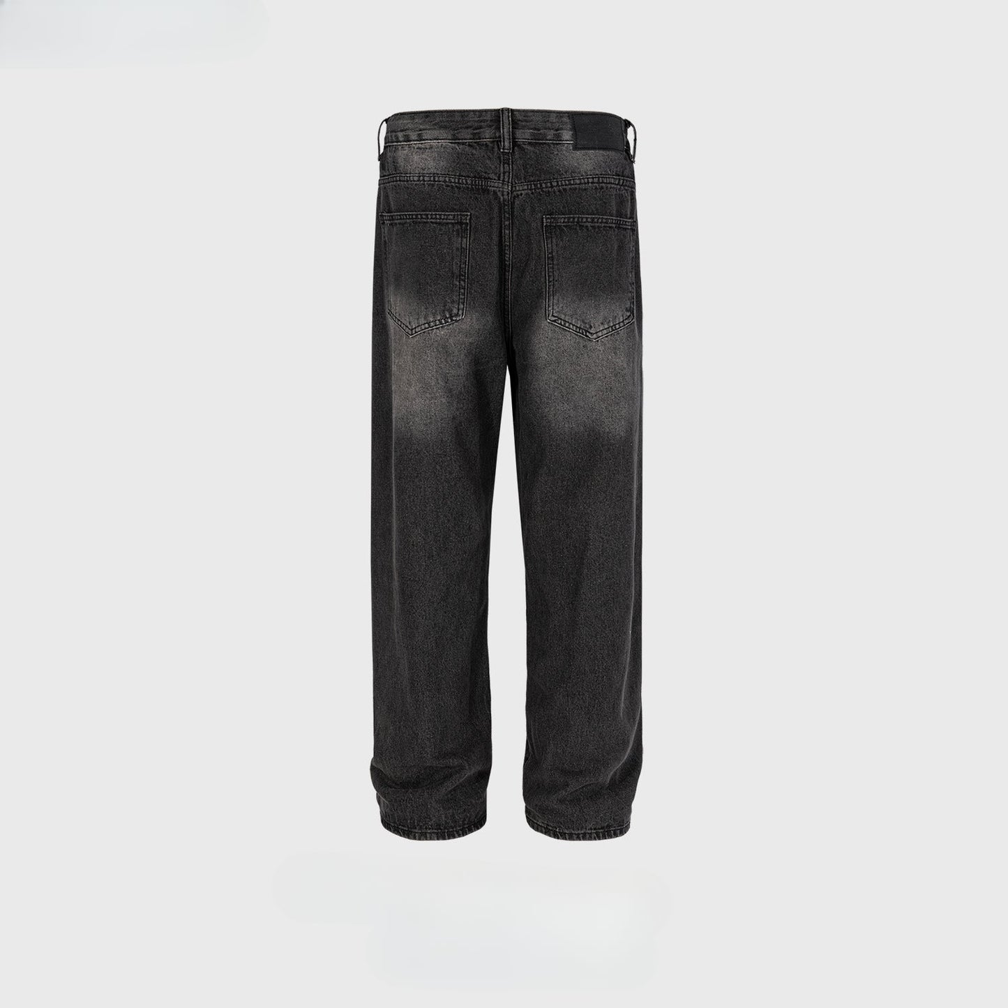 MIJKO Men Vintage Pants MIJKO Straight White Wash Jeans Tide