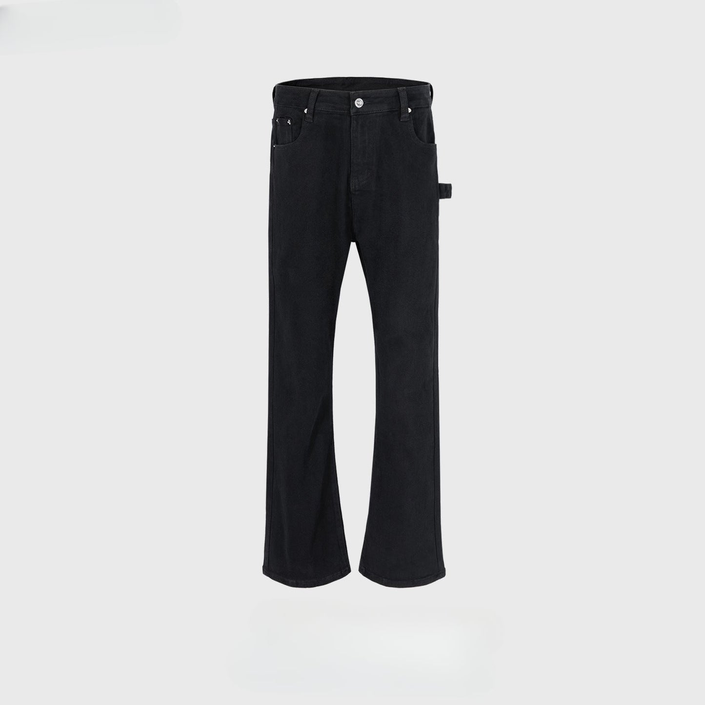 MIJKO Men Vintage Pants MIJKO Women's Trousers Black and White Slim-Fit Elastic Jeans