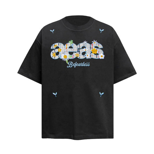 Men's t-shirts: american streetwear summer retro embroidered colorful letter design, premium loose fit short sleeve tee