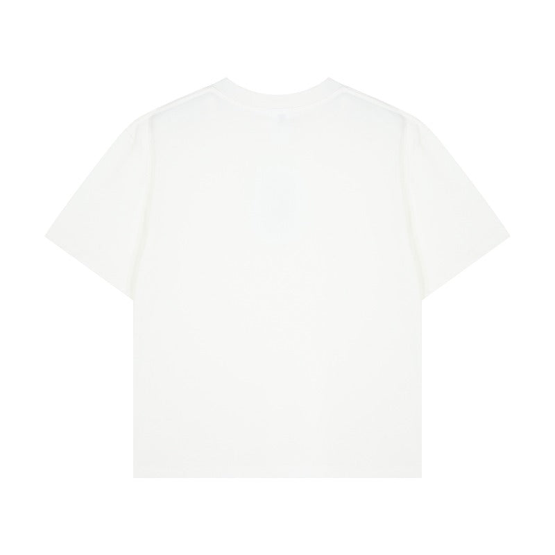Men t shirts r american retrocouple street trendypure color deconstructed design bottomeasiest for match men's loose round neck short sleeve t-shirt