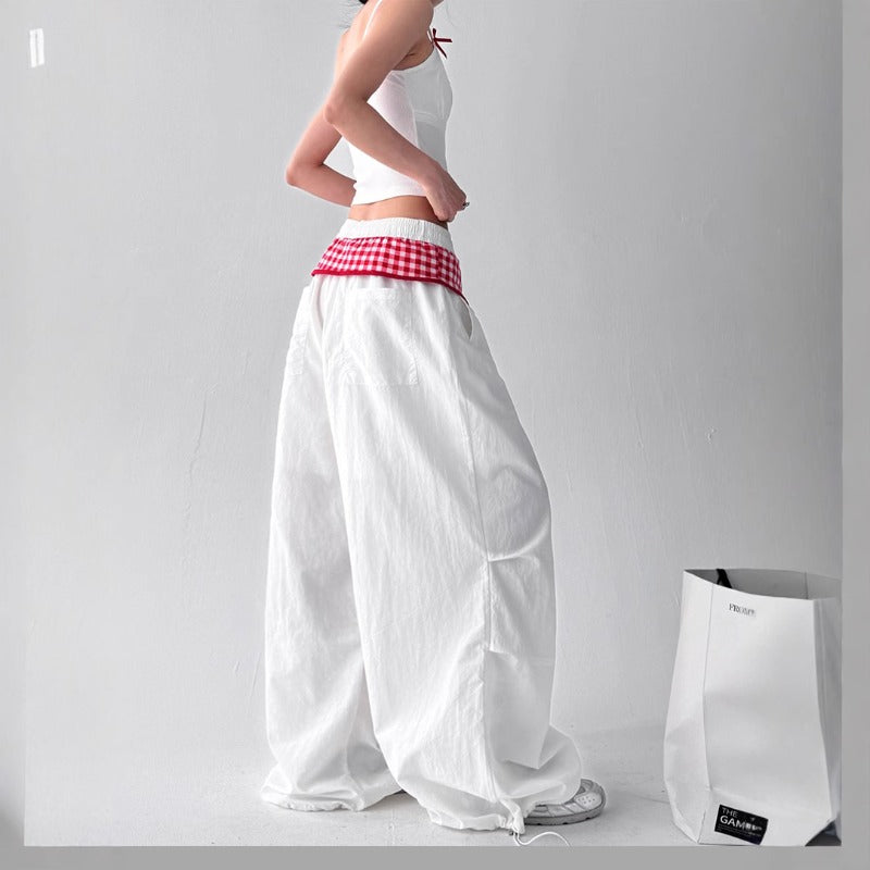 Women casual pants Women's own fart curtain wide leg pants