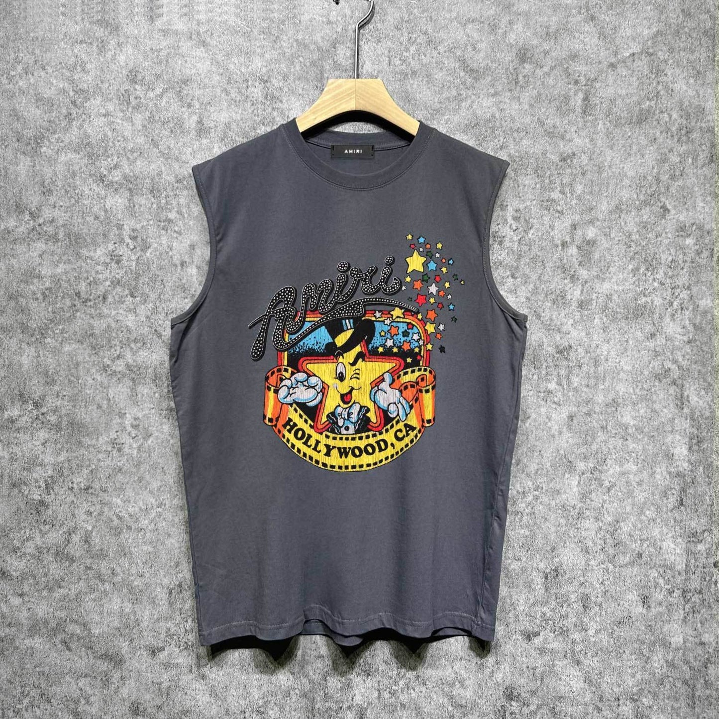 Amiri tank top cartoon starfish printing
