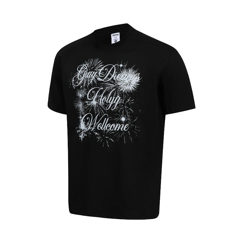Men t shirts w american high street retro street trendy couple style niche style trendy brand design men's round neck fitted version short-sleeved t-shirt