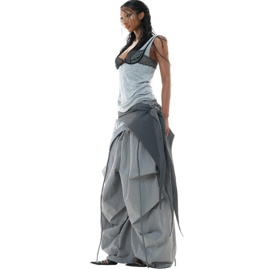 Women casual pant wide-leg scimitar pants summer hip-hop sports casual pants