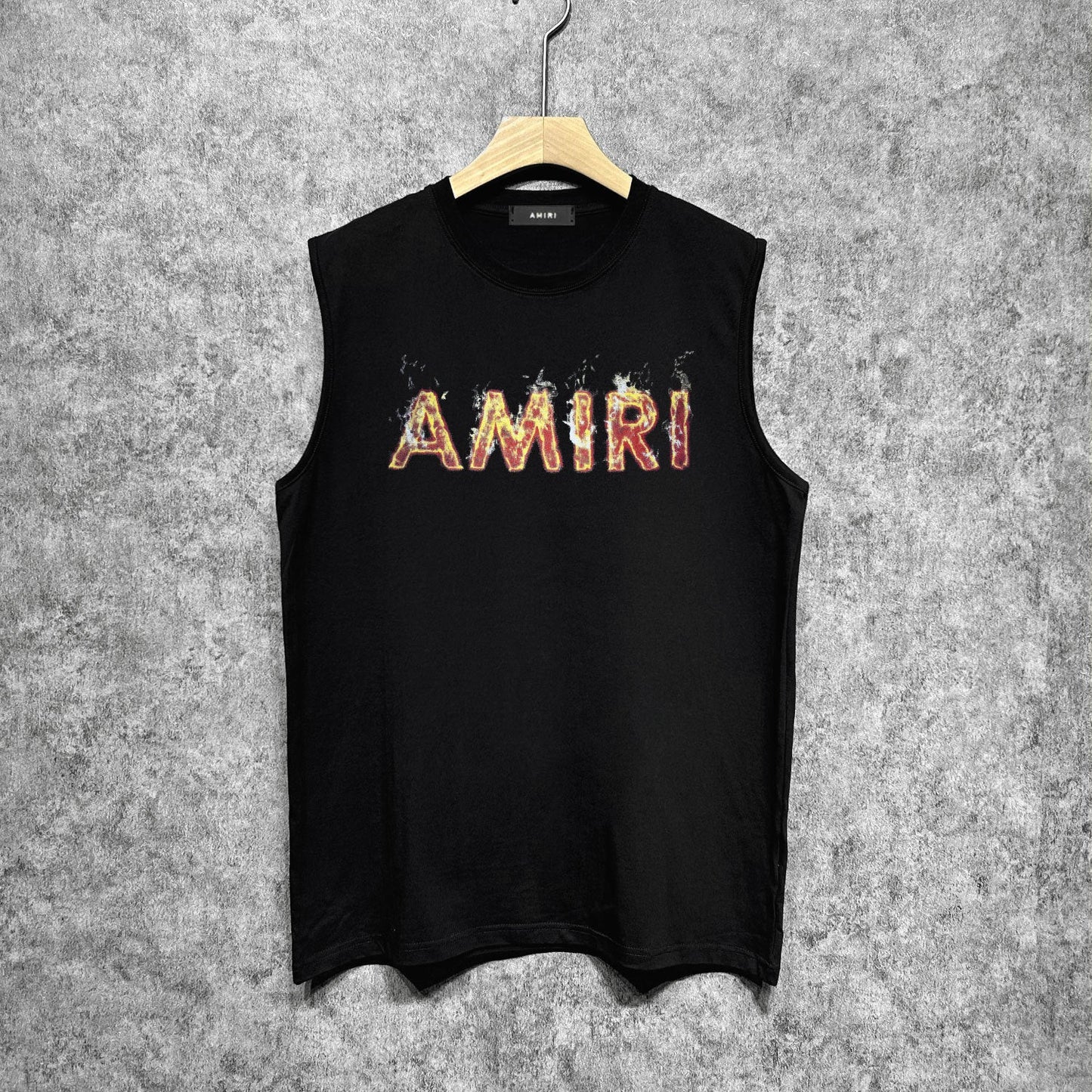 Amiri tank top flame letterprinting