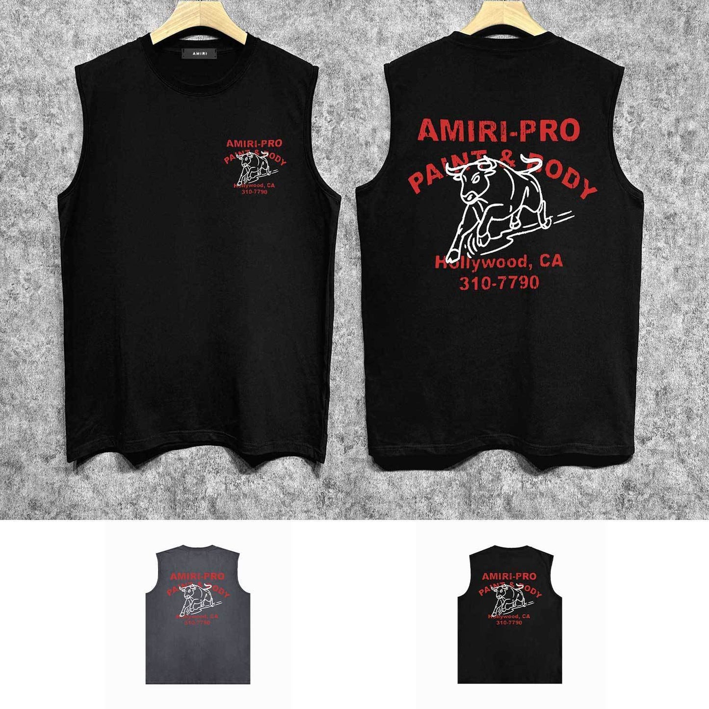 Amiri tank top bull printing