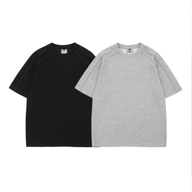 Men t shirts american neutralsummer street trendyclassy sense deconstructed design loose men's mamba cotton fitted short sleeve t-shirt