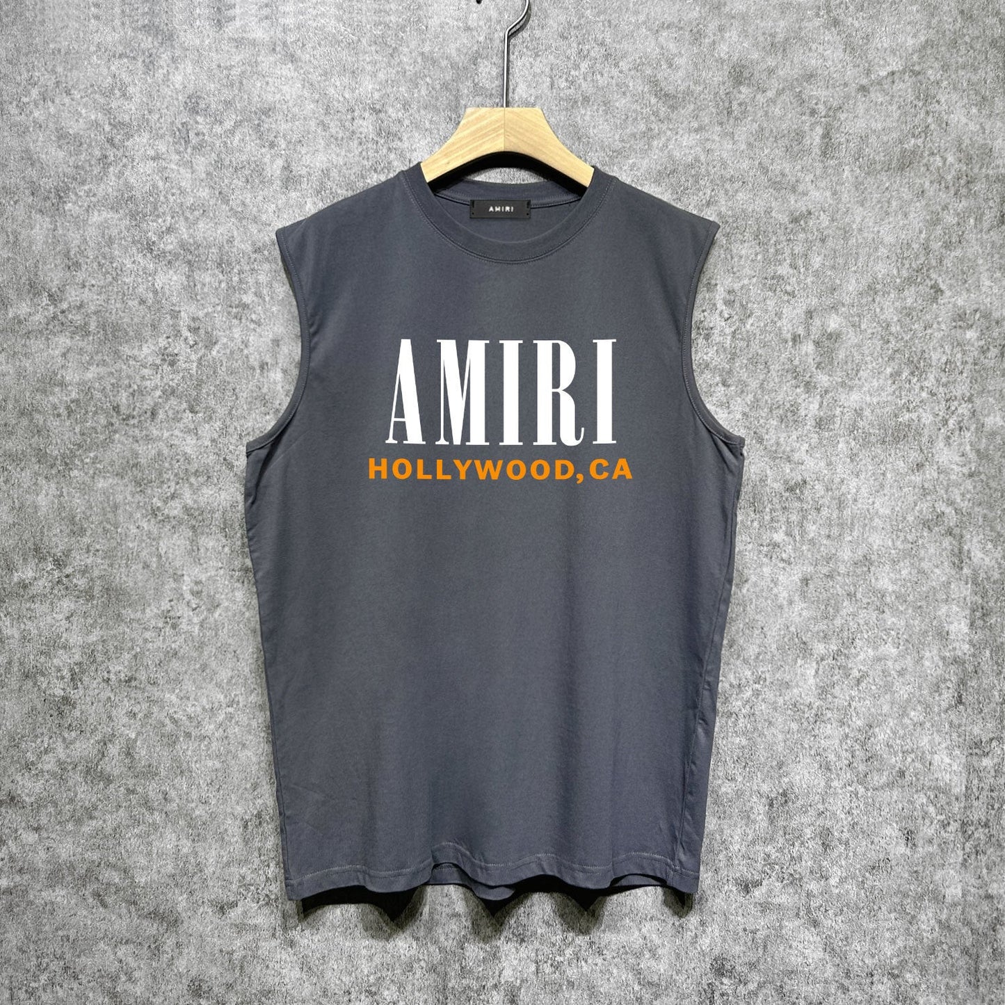 Amiri tank top bone sleeve printing