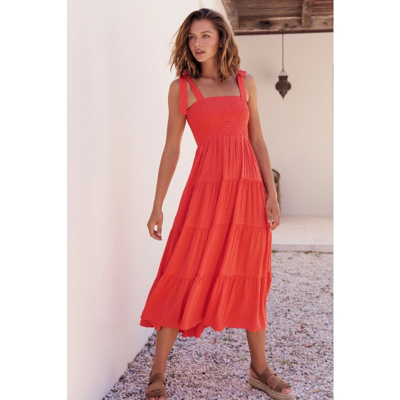 Women's spring dress - amazon fashion high-waisted sexy backless bandeau solid color ruched cami dress