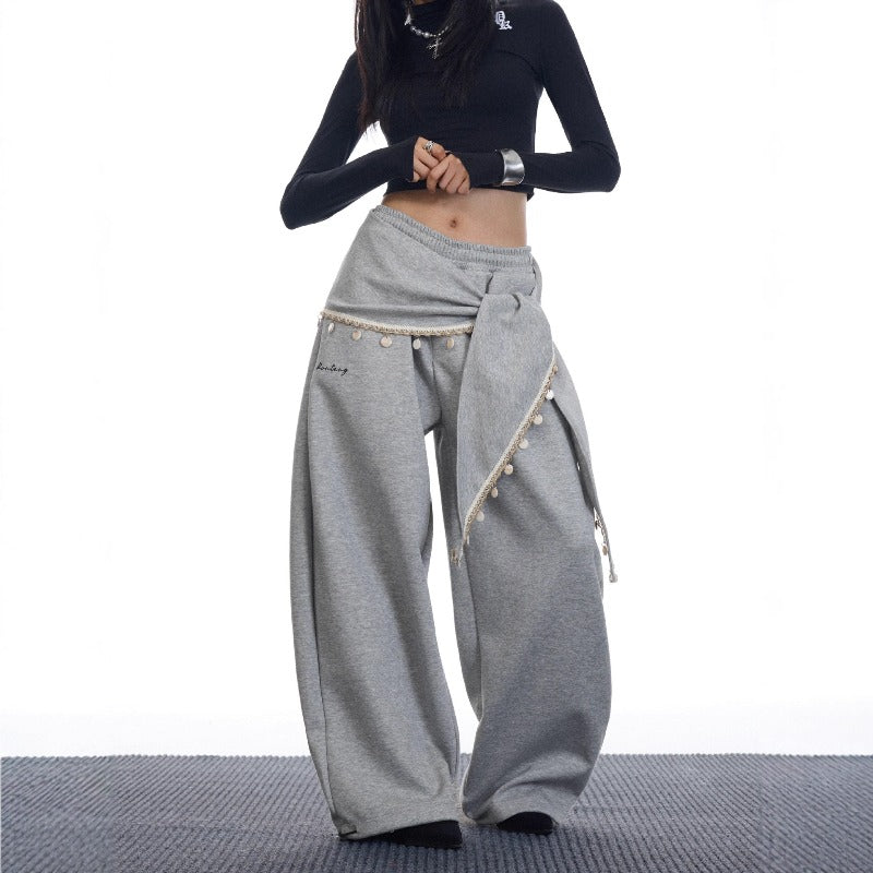 Women casual pants retroloose