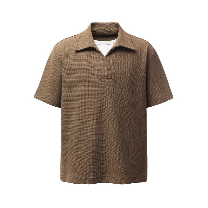 Men t shirts retro lapelloose