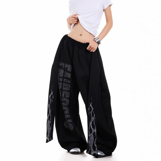 Women casual pants retro women loose scimitar pants