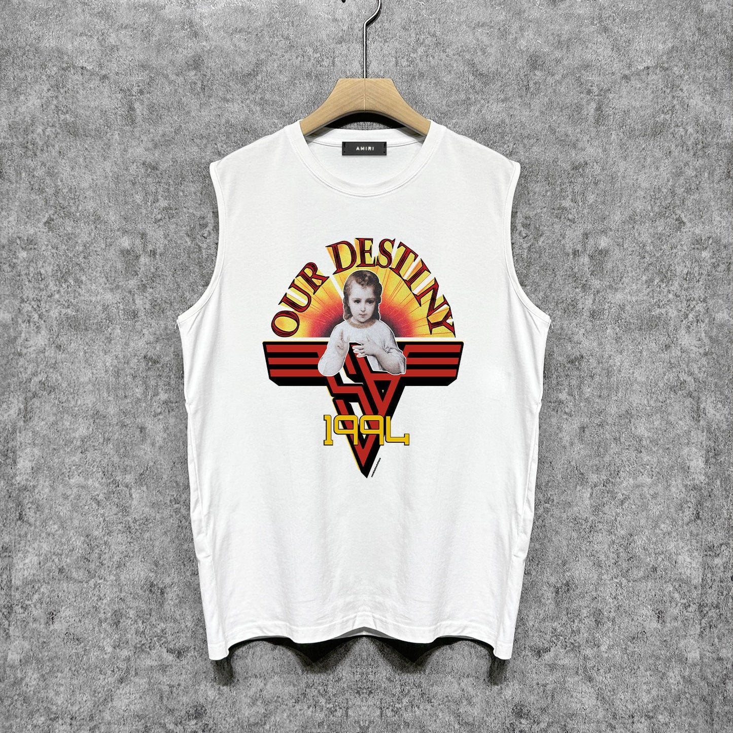Amiri tank top oil painting girl printing