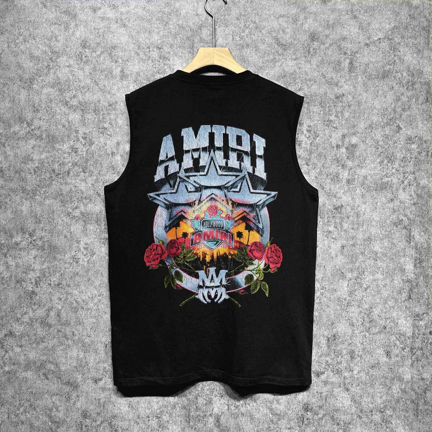Amiri tank top five-star rose print