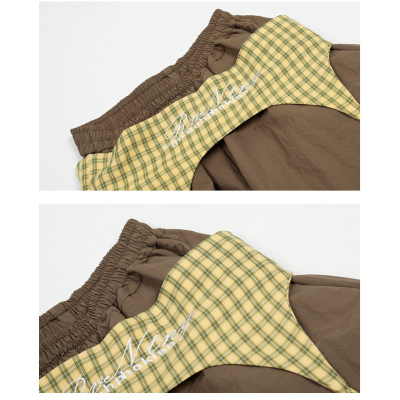 Women casual pants women's fart curtain elastic waist pleated trousers
